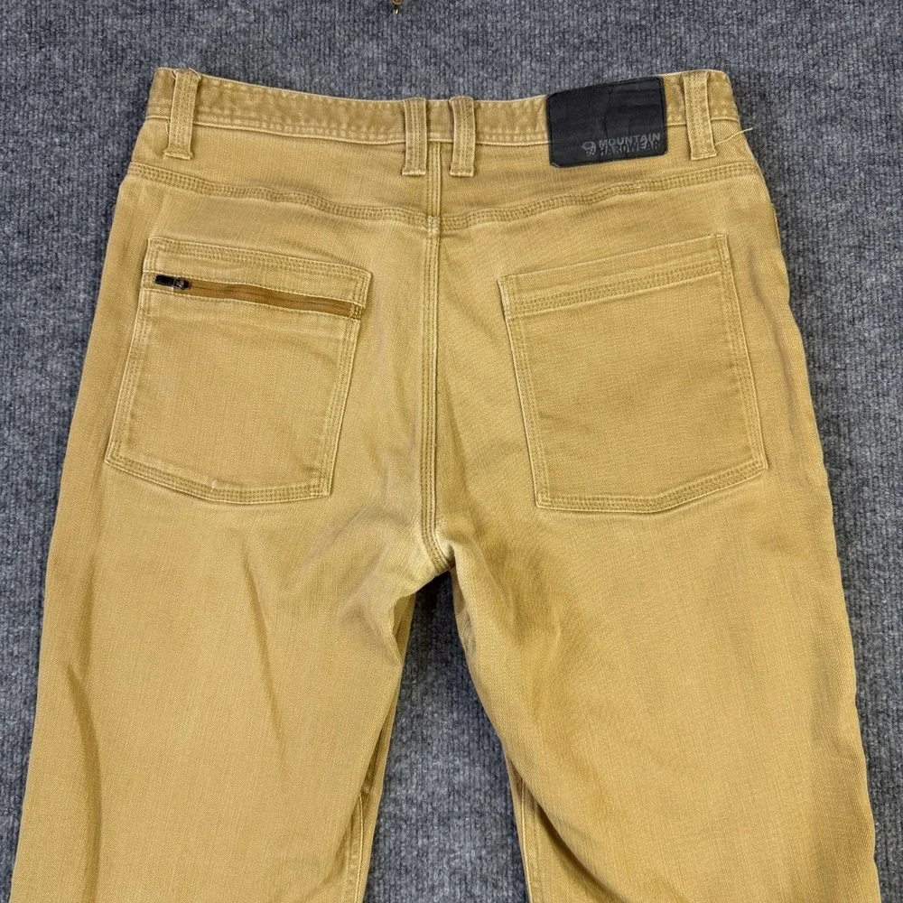 Mountain Hardwear Jeans Men 32x32 Golden Brown Tan Stretch Denim Straight Hiking